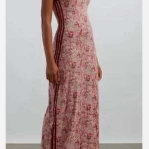 Adidas x Liberty floral Maxi Dress - Red and Pink